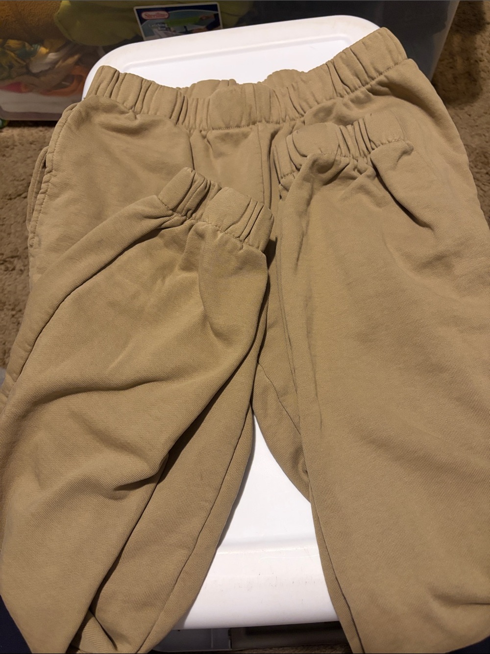 John Gult Elastic Waist Tan Jogger Pants